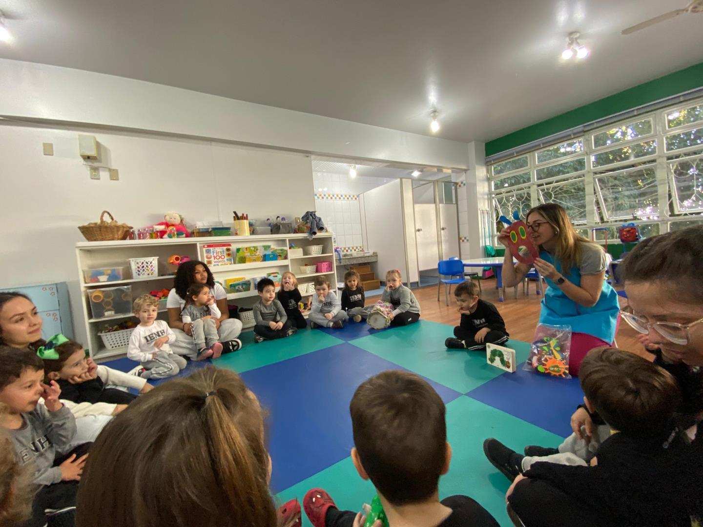 Turmas do Kindergarten 2 e 3 da Unidade Pindorama vivenciam momentos bilíngues durante integração