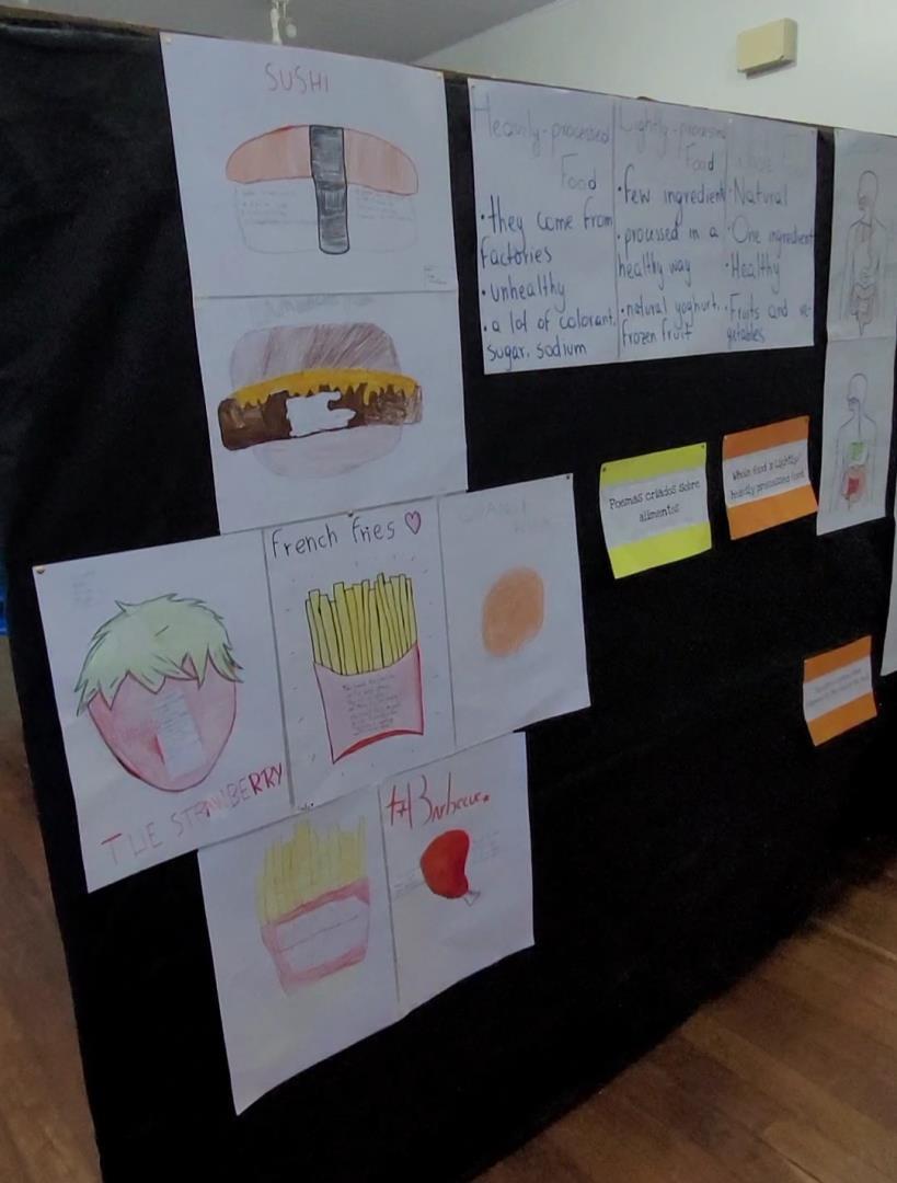 Year 5 da Unidade Pindorama desenvolve projeto interdisciplinar sobre alimentação saudável em inglês