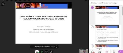 Aluna do MBA em Gestão de Pessoas e Liderança Colaborativa participa do Seminário de Pós-graduação