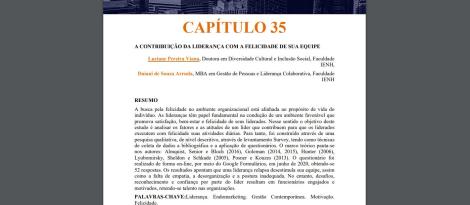 Artigo realizado no MBA em Gestão de Pessoas e Liderança Colaborativa é publicado em livro