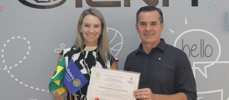 IENH recebe certificado de agradecimento do Rotary Club de Novo Hamburgo