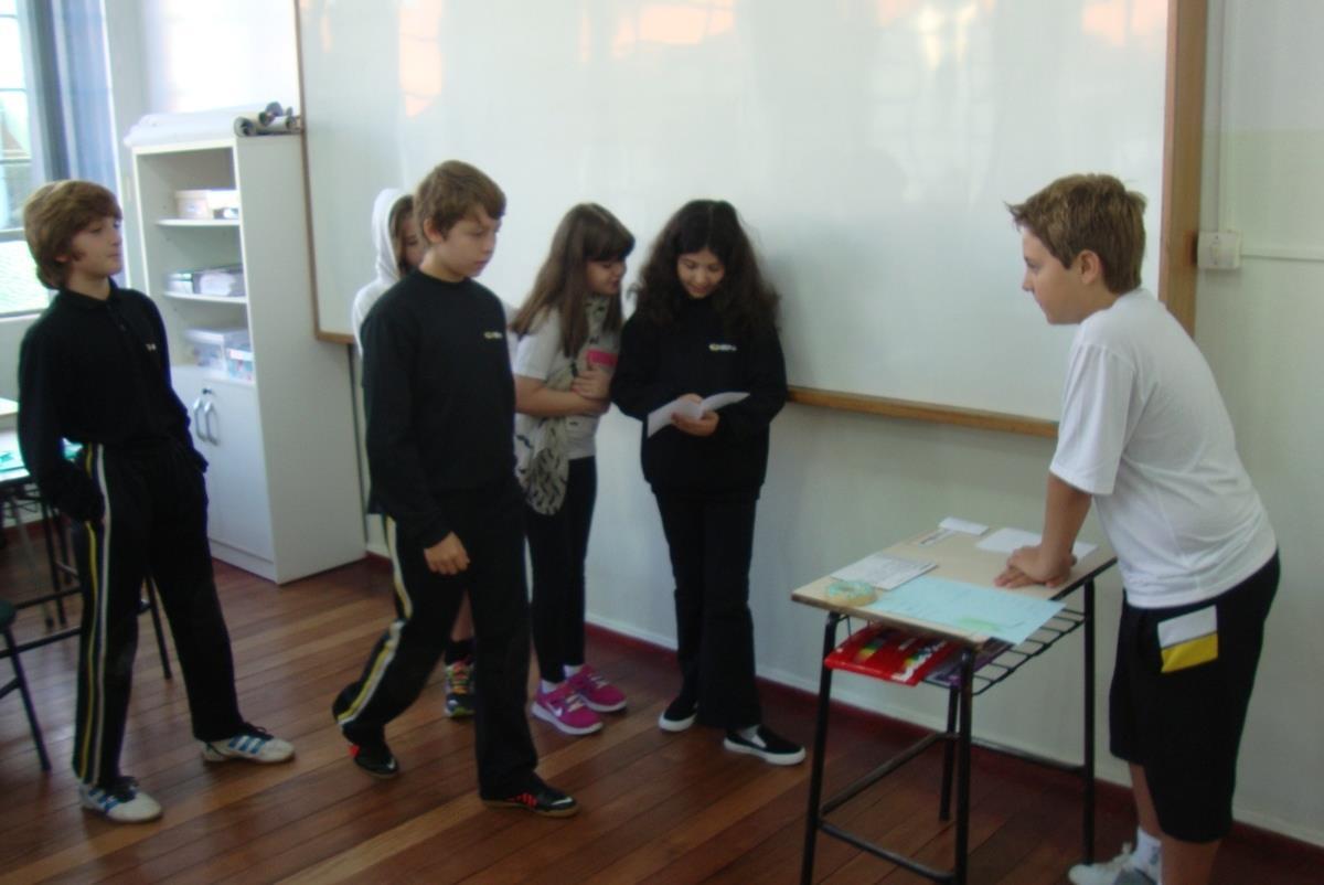 6º ano A do Pindorama participa de atividade sobre expressões em Inglês 