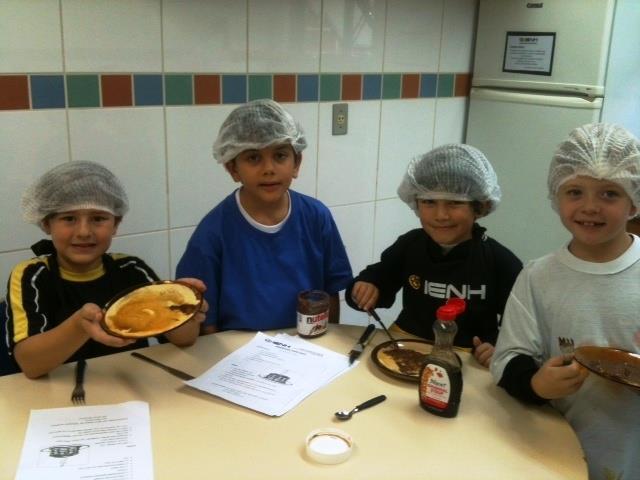Produção de panquecas nas aulas de Inglês